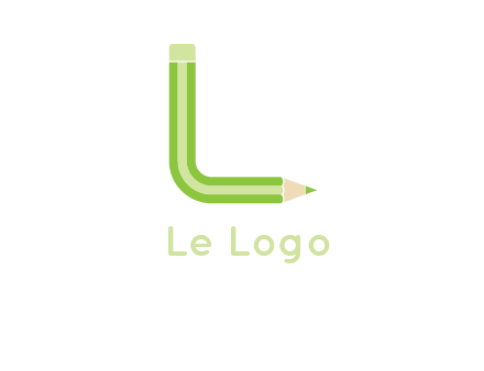 letter L forming film pencil logo