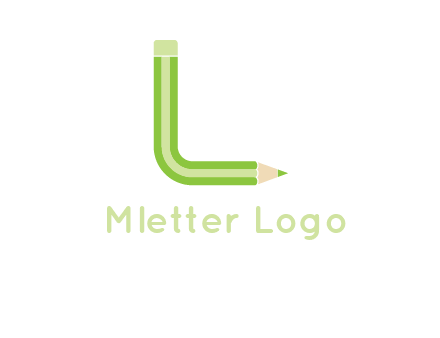 letter L forming film pencil logo