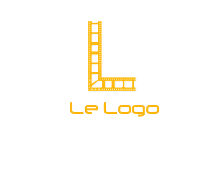 letter L forming film reel logo