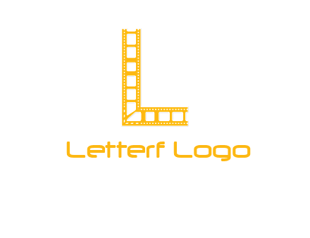 letter L forming film reel logo