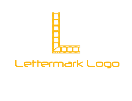 letter L forming film reel logo