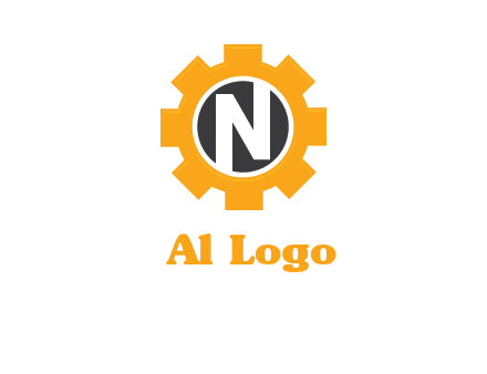 letter n in center of a gear logo