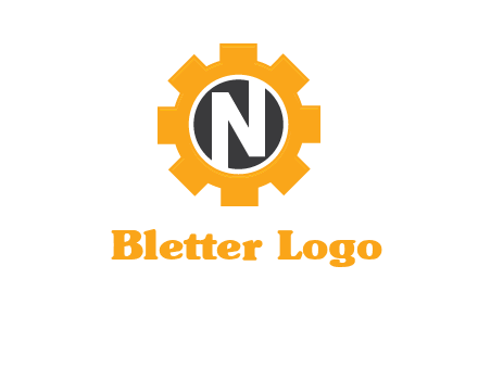 letter n in center of a gear logo