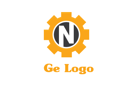 letter n in center of a gear logo