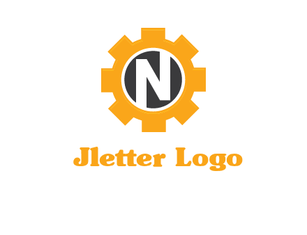 letter n in center of a gear logo