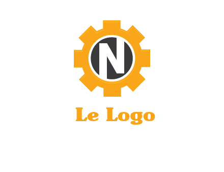 letter n in center of a gear logo