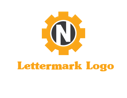 letter n in center of a gear logo