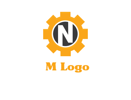 letter n in center of a gear logo