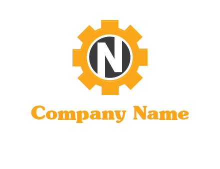 letter n in center of a gear logo