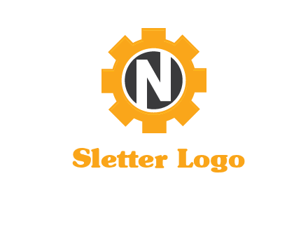 letter n in center of a gear logo