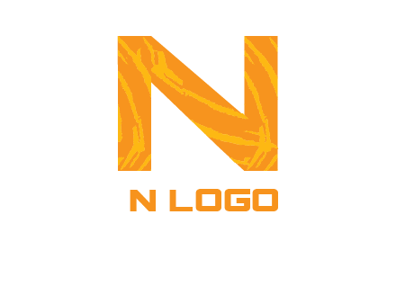 letter N with abstract pattern in it