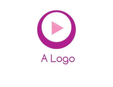 play button inside of a circle logo