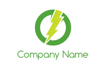 electric bolt inside of a circle logo