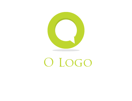 talking bubble is inside the letter o logo