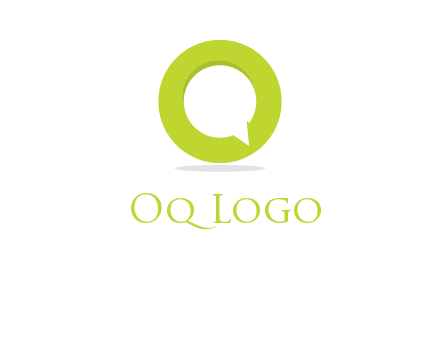 talking bubble is inside the letter o logo