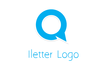 talking bubble is inside the letter q logo