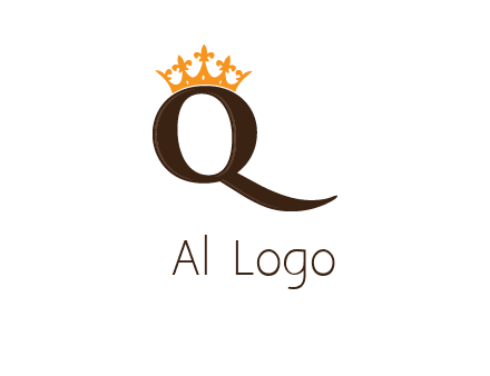 crown on letter q logo