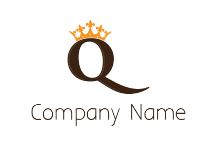 crown on letter q logo