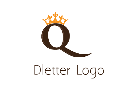 crown on letter q logo