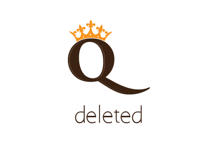 crown on letter q logo