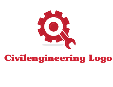 gear and wrench forming letter q logo