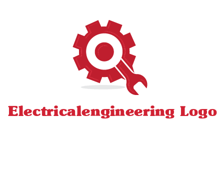 gear and wrench forming letter q logo