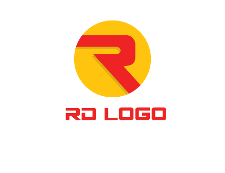 letter r inside circle logo