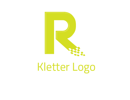 letter r inside digital pixels logo