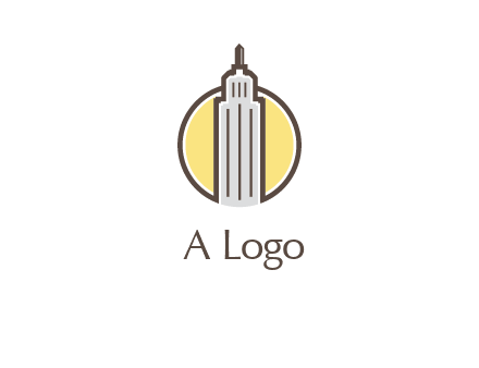 circle and empire state building logo