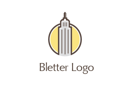 circle and empire state building logo