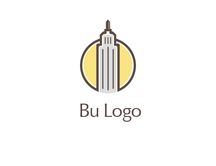 circle and empire state building logo