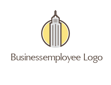 circle and empire state building logo