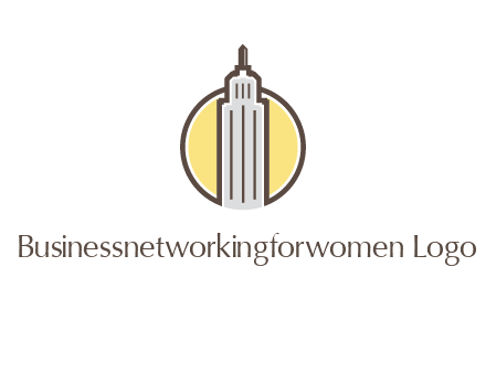 circle and empire state building logo