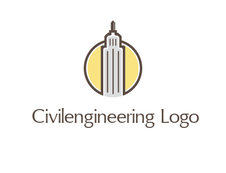 circle and empire state building logo