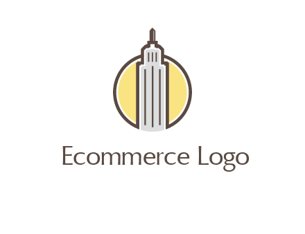 circle and empire state building logo