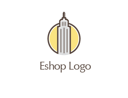 circle and empire state building logo