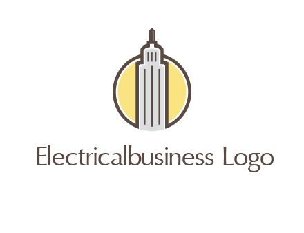 circle and empire state building logo