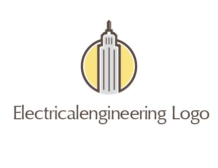 circle and empire state building logo