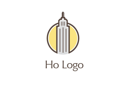 circle and empire state building logo