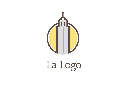 circle and empire state building logo