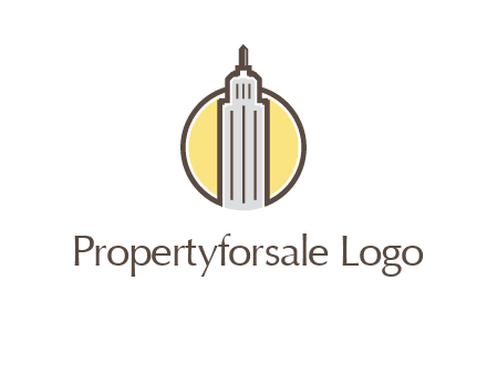 circle and empire state building logo