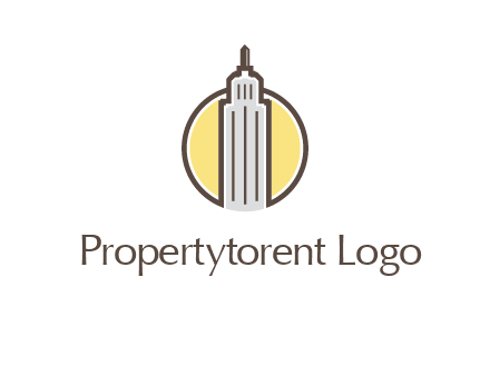 circle and empire state building logo