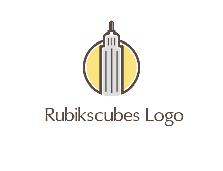 circle and empire state building logo