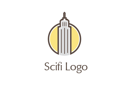 circle and empire state building logo