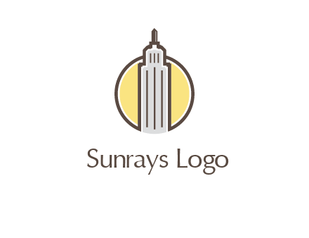 circle and empire state building logo