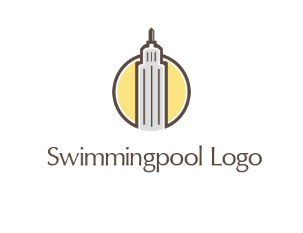 circle and empire state building logo