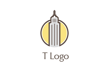 circle and empire state building logo