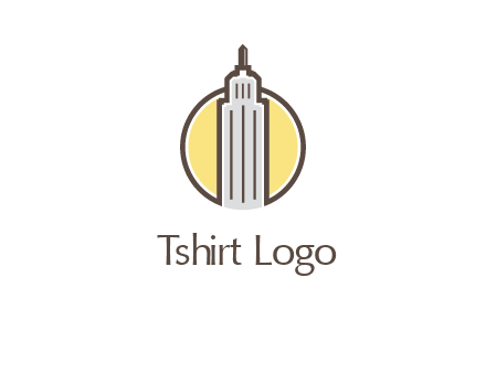 circle and empire state building logo