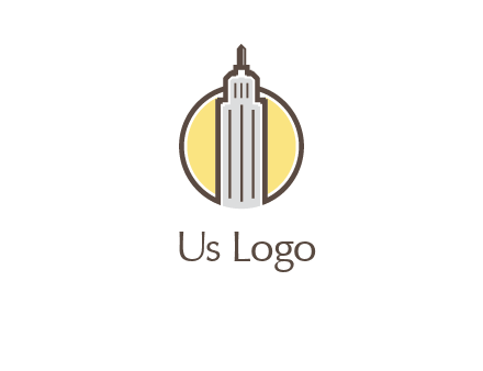 circle and empire state building logo