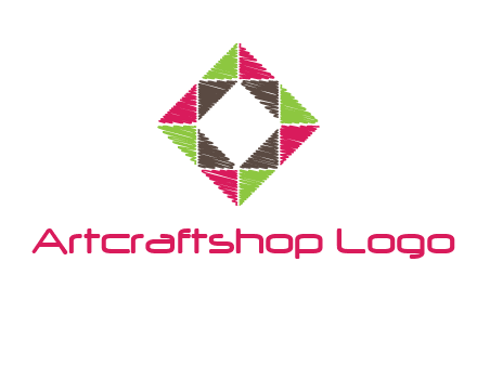 Craft Texture inside square logo